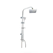 Trade Shop - Colonna Doccia Bagno Moderna Saliscendi Soffione Quadrato Portasapone 98cm 59395 -