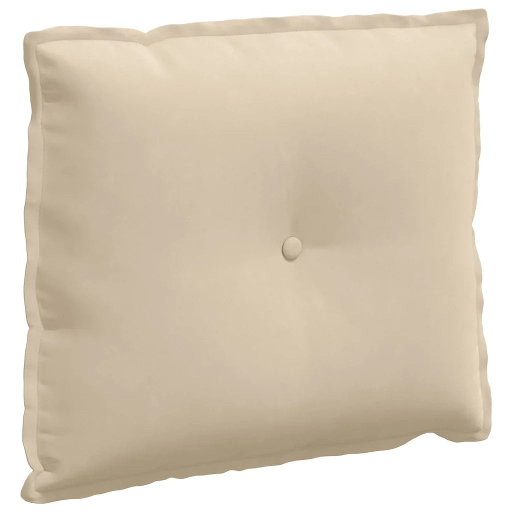 Cuscino per Schiena Crema 60 x 50 cm Tessuto in Microfibra 42014691
