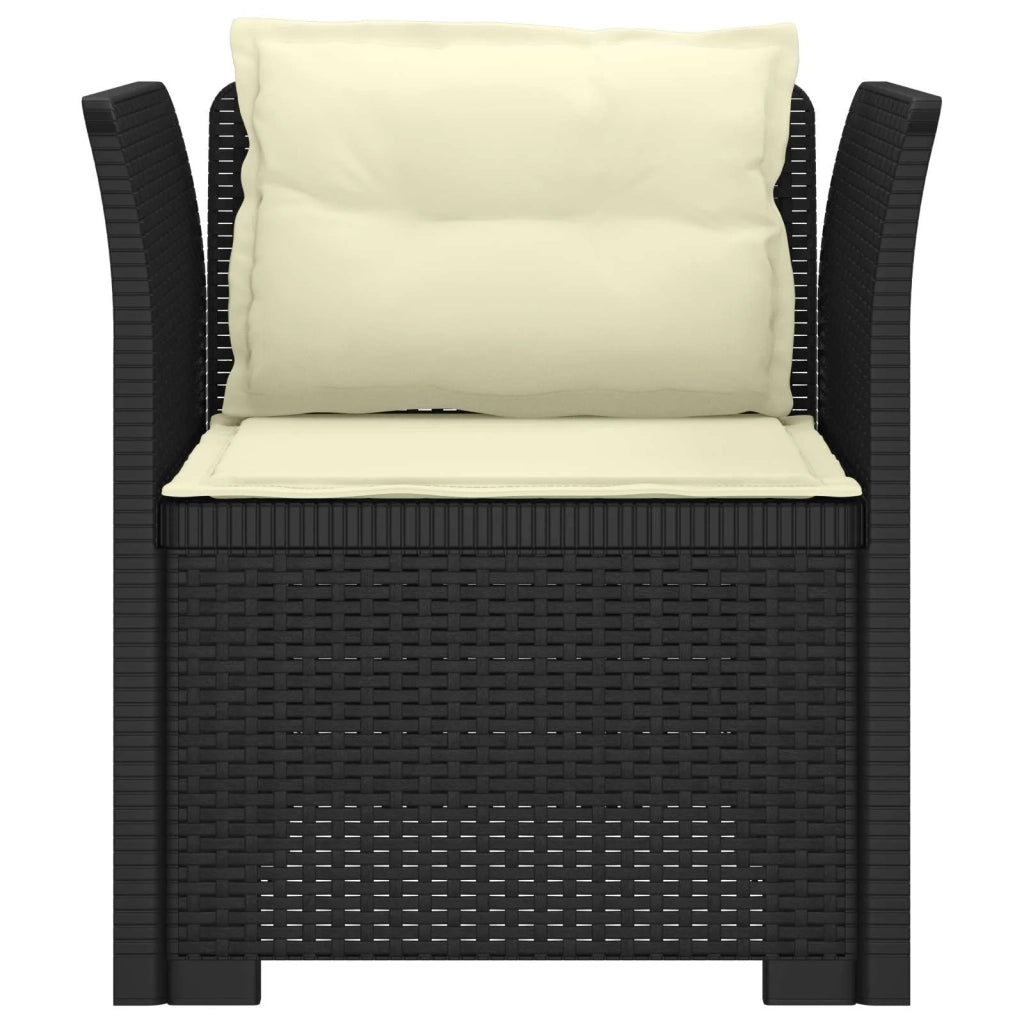 Sedia da giardino-Poltrona a 1 Posto con Cuscini Aspetto Rattan PP Antracite 807624