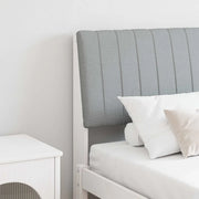 Testiera imbottita Grigio chiaro 160 cm Pino massello 879388