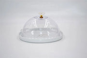 Copritorta Copridolci Piatto in Ceramica Bianco Piccolo 18,5 cm