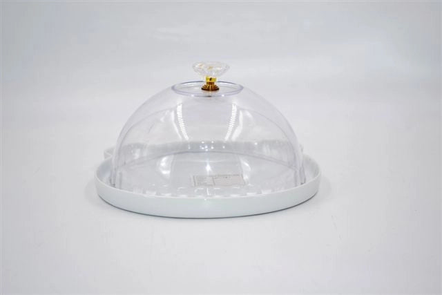 Copritorta Copridolci Piatto in Ceramica Bianco Piccolo 18,5 cm
