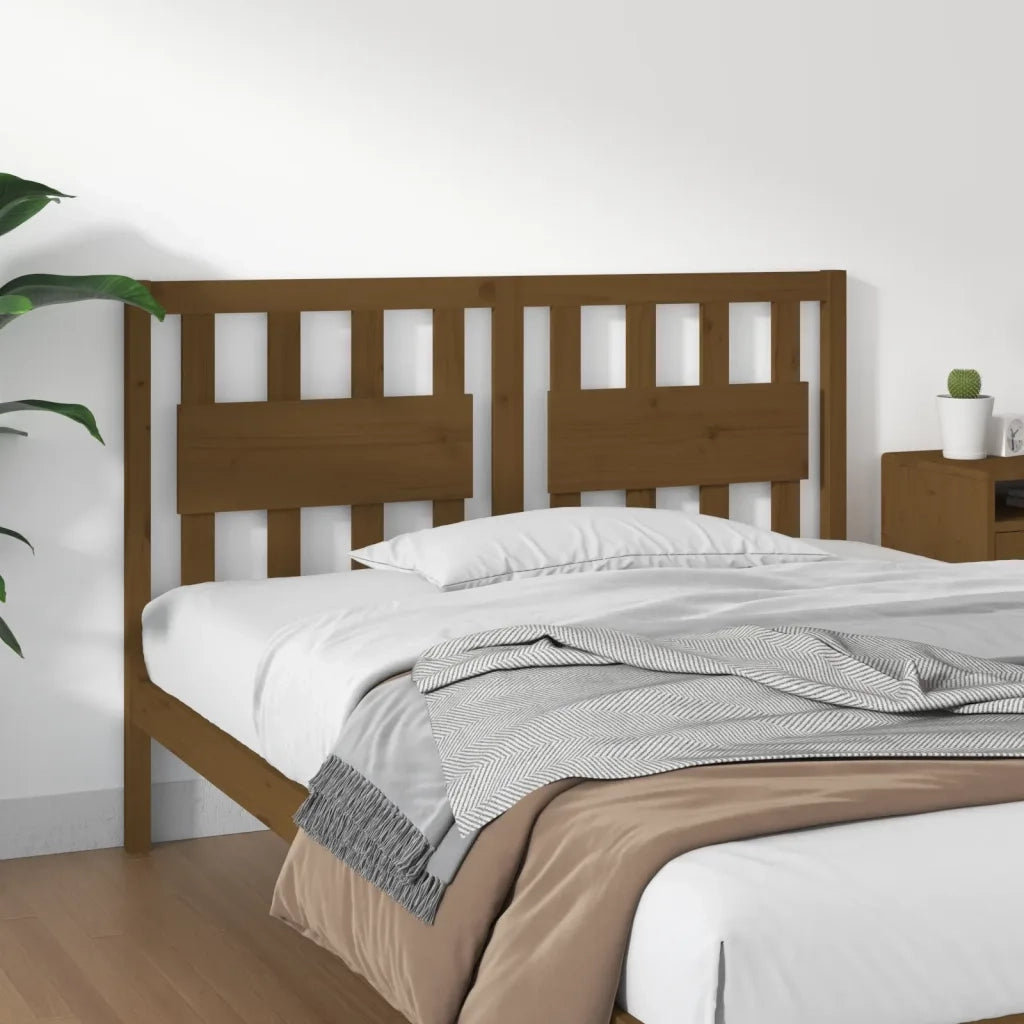 Testiera | Testata per Letto ambra 145,5x4x100 cm Legno Massello di Pino