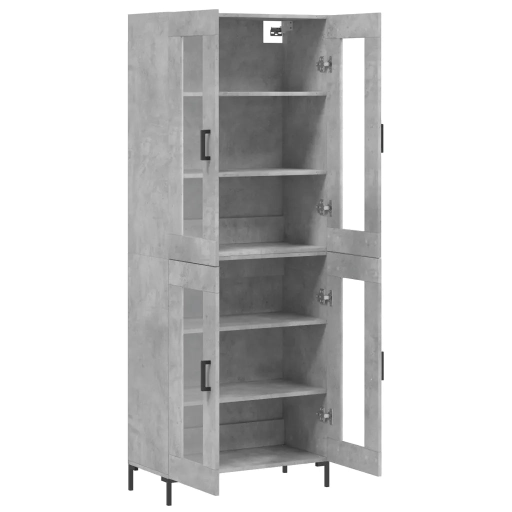 Credenza Grigio Cemento 69,5x34x180 cm in Legno Multistrato 3198277