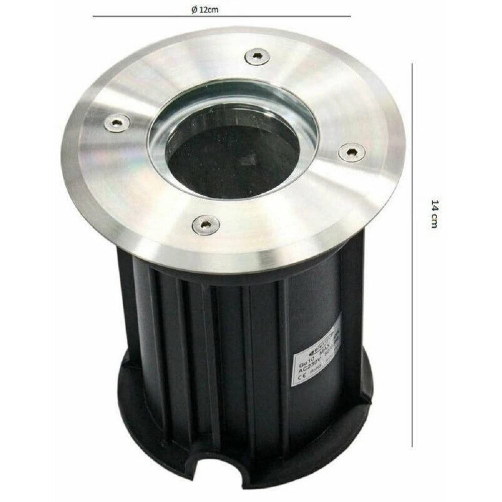 Trade Shop - Faretto Incasso Segnapasso Luce Gu10 Calpestabile Esterno Giardino Lampada Es13 -