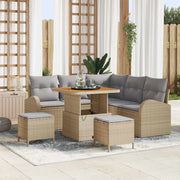 Set Divano da Giardino con cuscino 8 pcs Beige e Grigio Chiaro 3364342