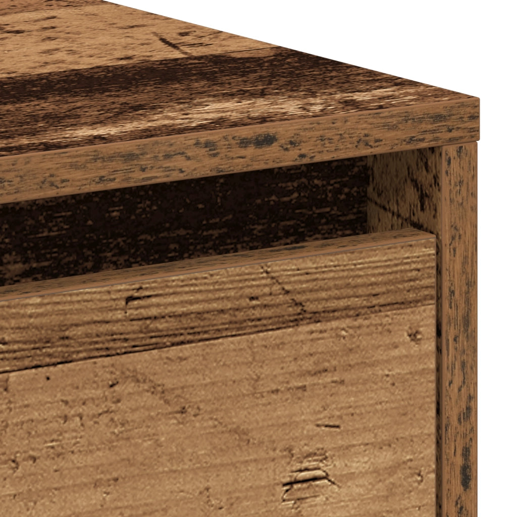 Comodino 2 pcs Legno Vecchio 45x34x44,5 cm Legno Ingegnerizzato