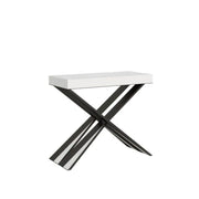 Consolle allungabile 90x40/300 cm Diago Premium bianco frassino gambe antracite