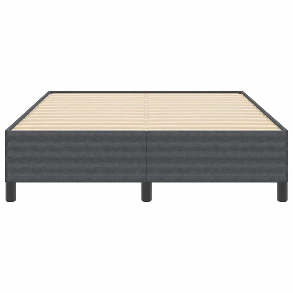 Letto a molle Grigio Scuro 160 x 200 cm Tessuto in Cords 42006978