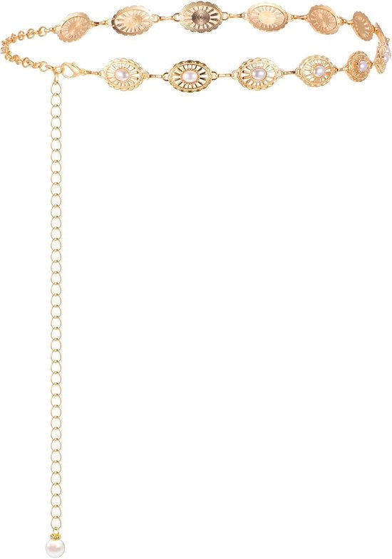 Collare da Donna in Acciaio con Catena e Pulsanti, Regolabile e in Stile Boho, per Donna o Ragazza