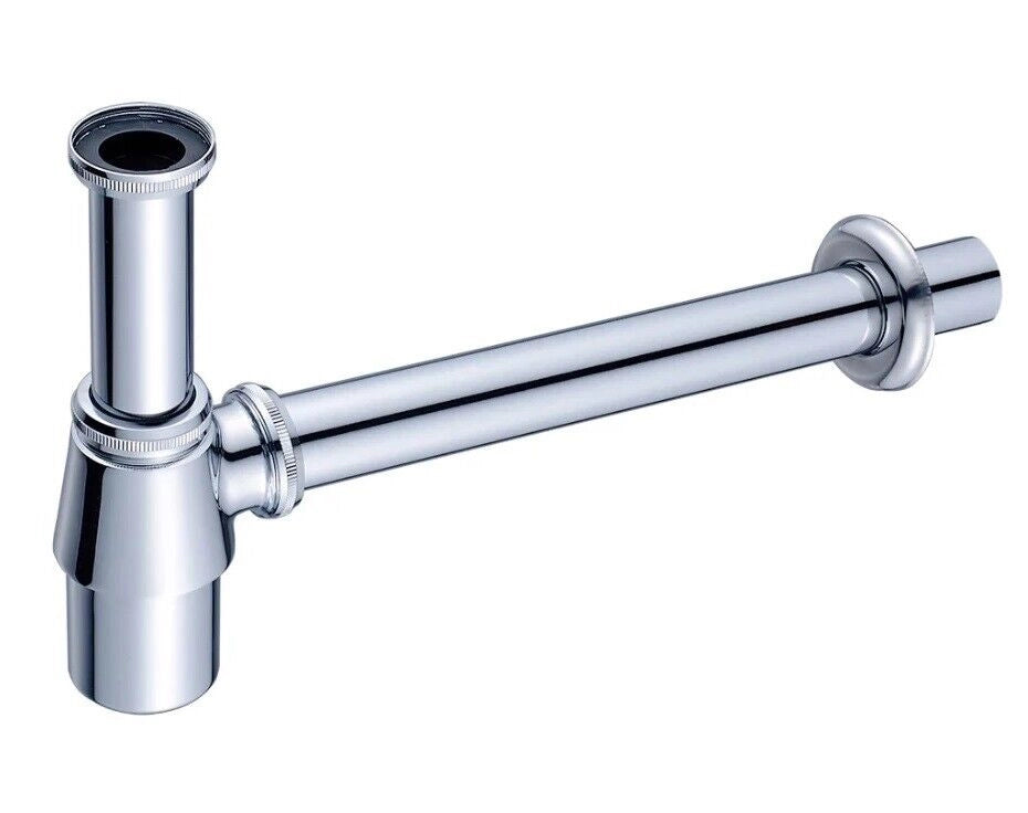 Sifone a bottiglia lavandino scarico 1" 1/4 lavabo cromato con rosone Art.69373