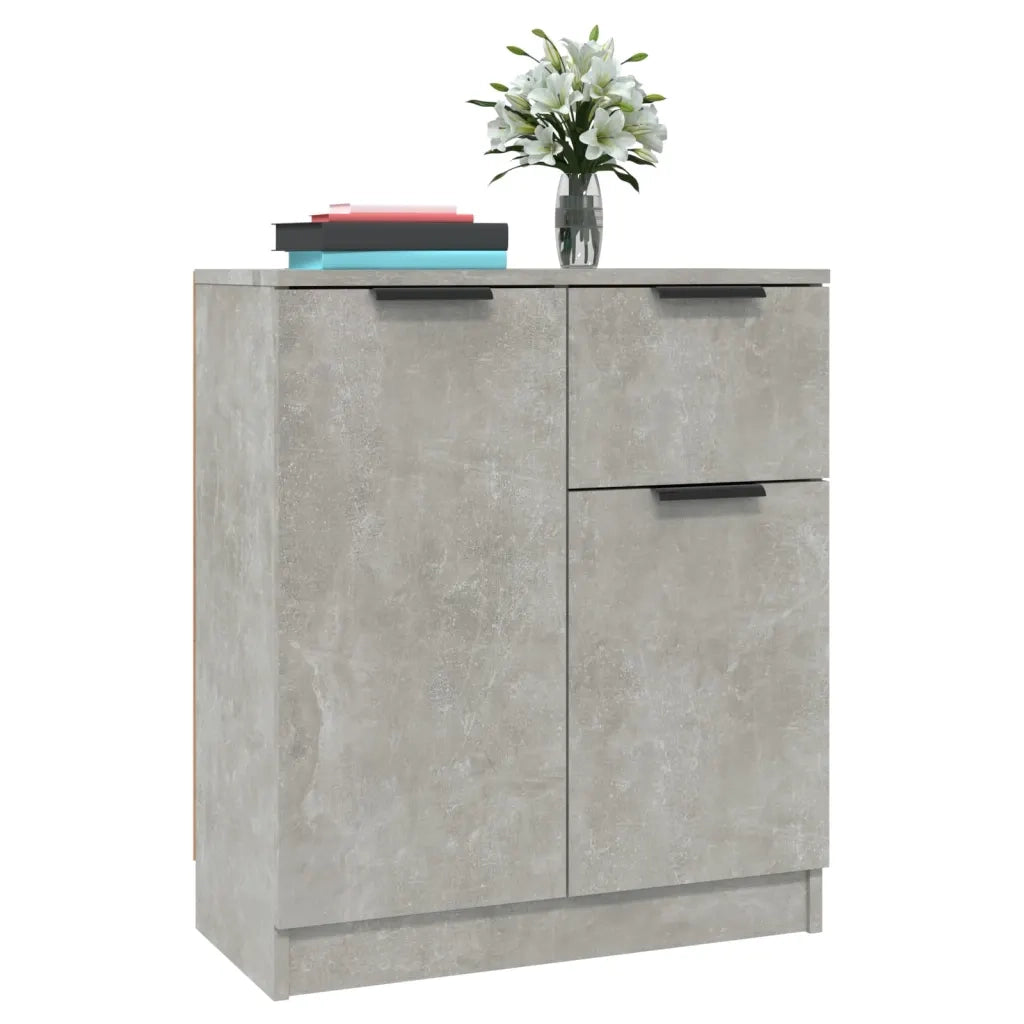 Credenze 2 pz Grigio Cemento 60x30x70 cm in Legno Multistrato 3115815