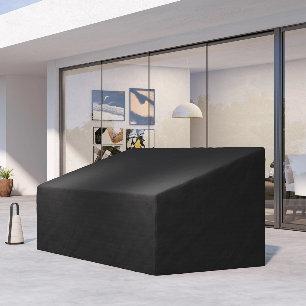 Copridivano esterno 3 posti ¨C zephmum ¨C Tessuto Oxford 600D, 218x111x63/101 cm, nero