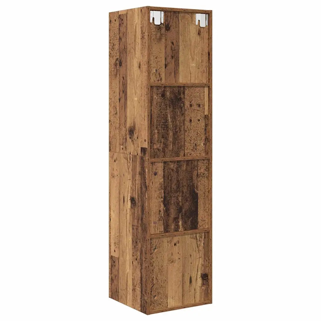 vidaXL Mobile TV da Muro Legno vecchio 37 x 37 x 142.5 cm