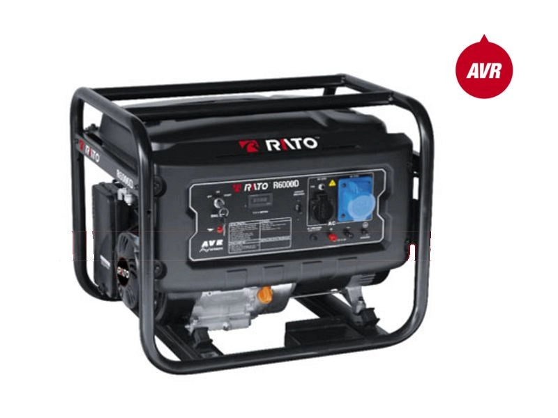 Generatore di corrente Rato R6000D 6kW a benzina 420cc AVR avviamento elettrico - Con quadro ATS