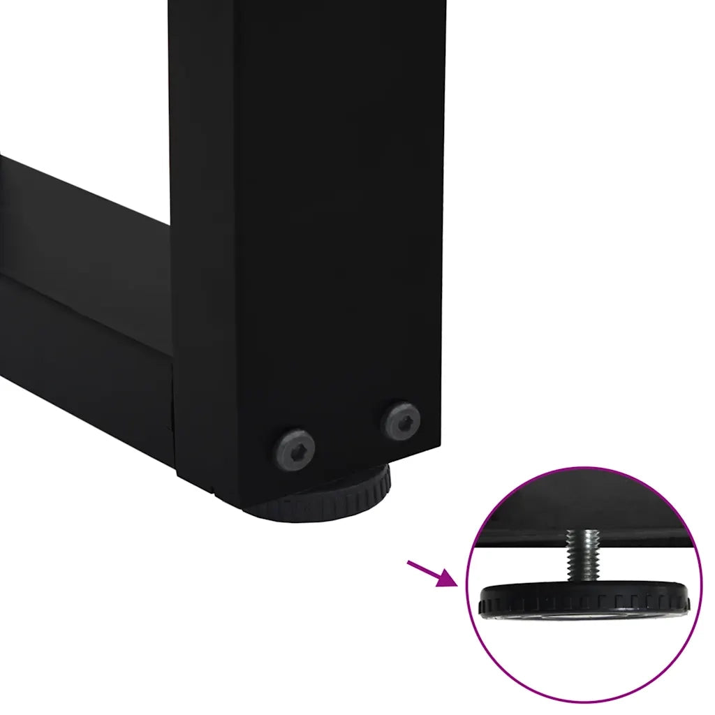 Gambe per tavolo da pranzo a forma di V 3 pz nere 100x(72-73,3) cm in acciaio 4012672