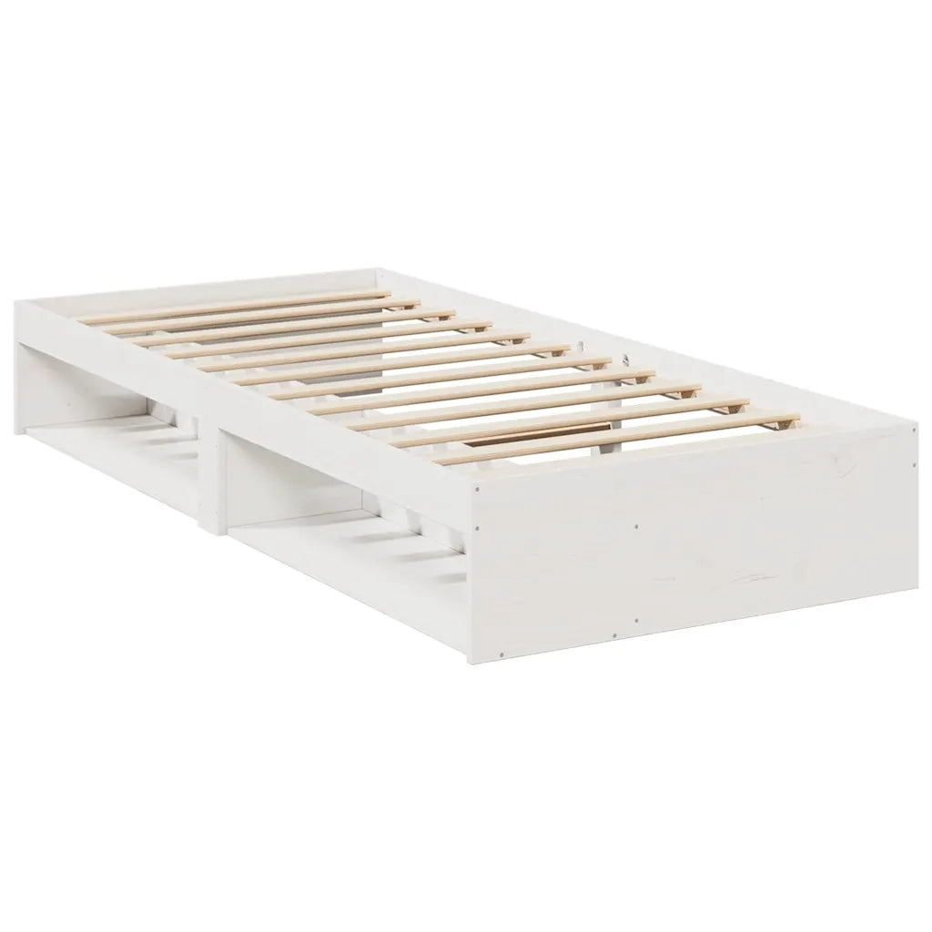 Dormeuse senza Materasso Bianca 90x190 cm Legno Massello Pino 859248
