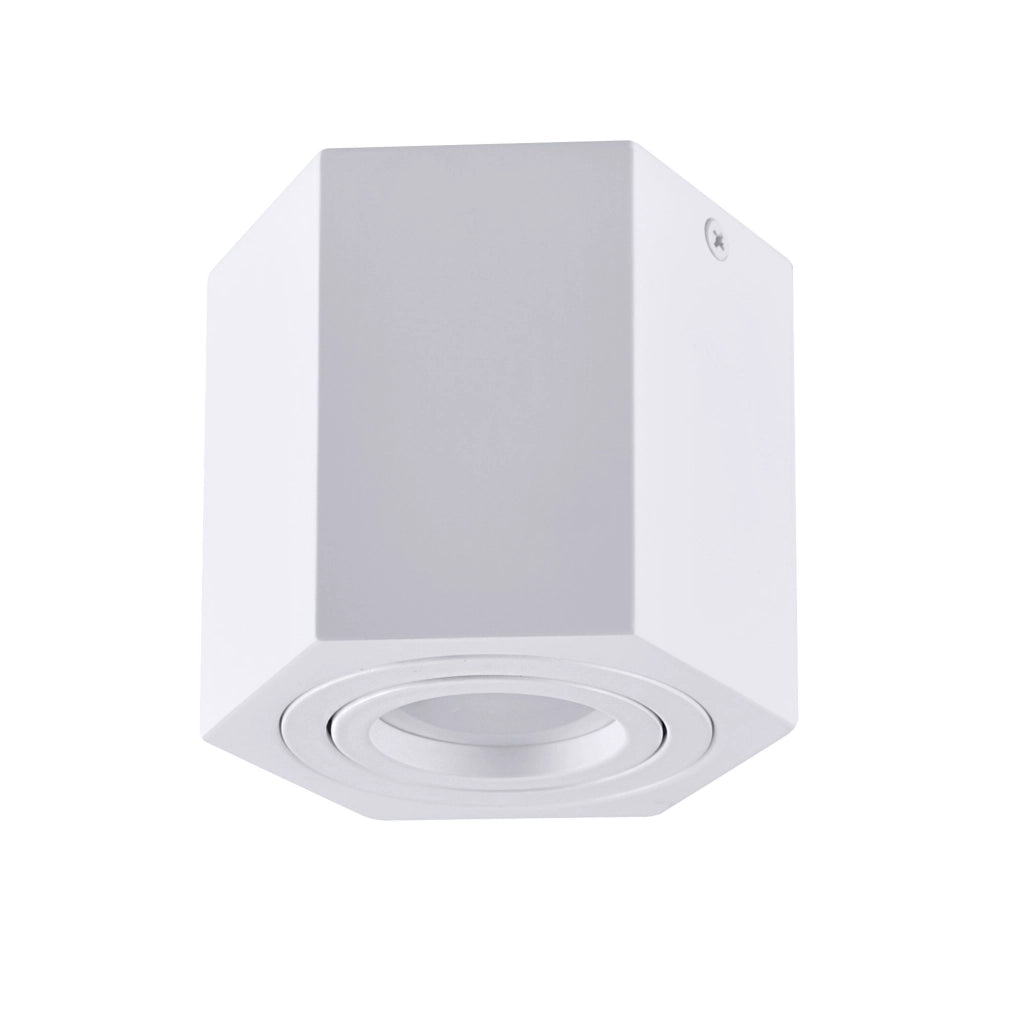 Faretto plafone bianco HEXAGON GU10 1 luce Polux 313171