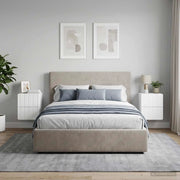 Mobiletto da notte a muro 2 pcs Bianco Lucido 33 x 34,5 x 43 cm 898304