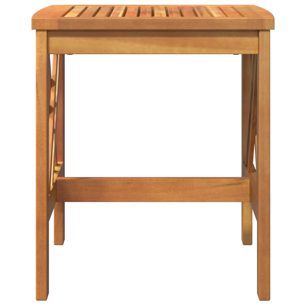 Tavolo laterale da giardino  Marrone 45x45x50 cm in legno massello di acacia