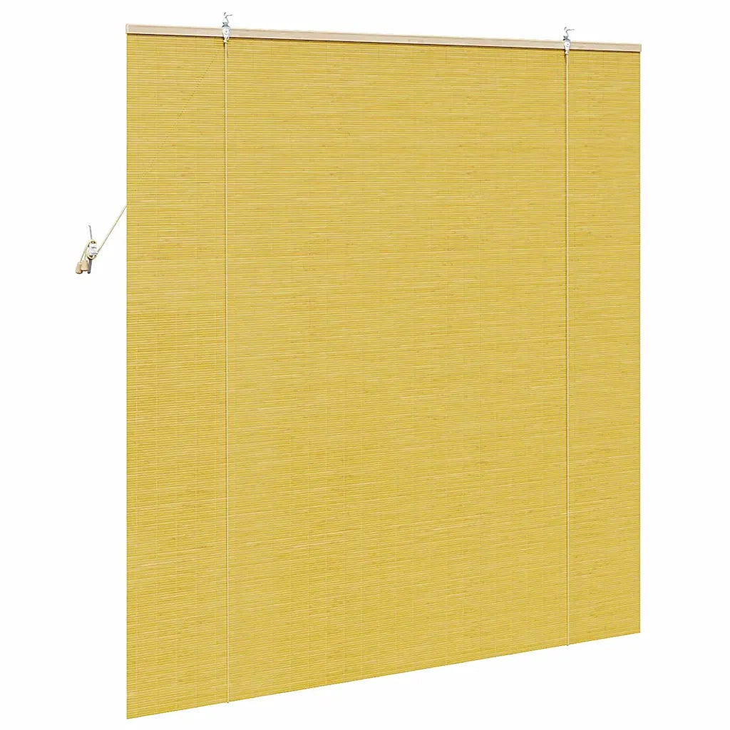 Tenda a rullo con tende Giallo 150 x 160 cm Bambù 42006876