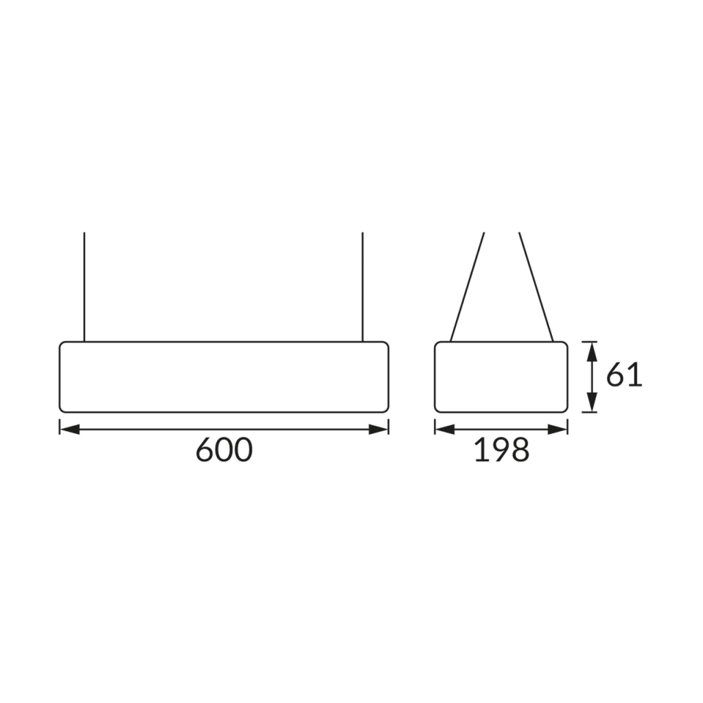 Lampada a sospensione moderna 60cm bianca LED 24W Struhm FLARA