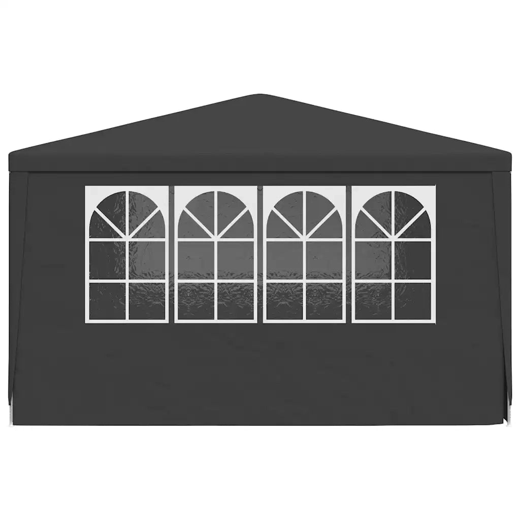 Gazebo Professionale con Pareti 4x4 m Antracite 90 g/mÂ² cod mxl 53143