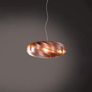 Sospensione Moderna Flat Polilux ® Rame E Metallo Cromo 1 Luce E27 D50Cm