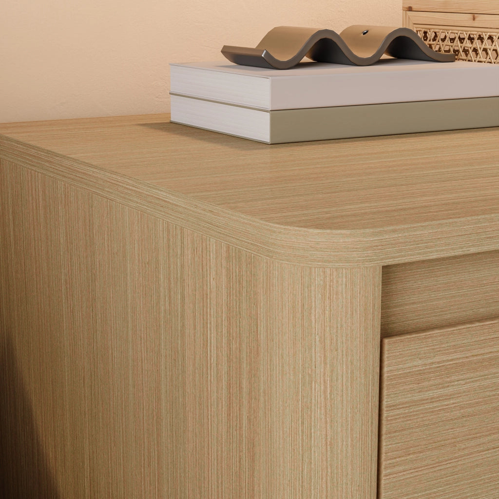 Set di 2 Comodini Takranmaa con 2 Cassetti 54x60x40cm Effetto Rovere [en.casa]