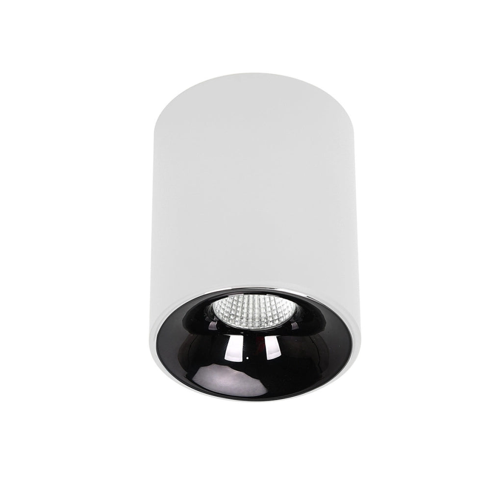 Spot plafone tondo Ø6cm bianco/nero LED CCT 5W Tom