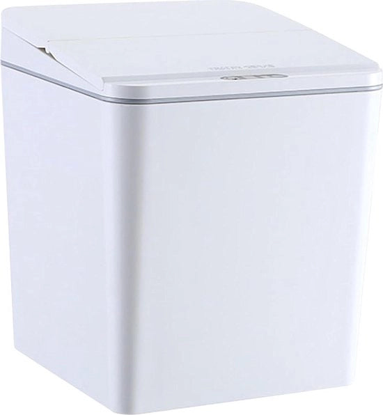 Recipiente automatico per rifiuti - 4 litri - contenitore per ufficio con sensore di movimento - coperchio per cucina, ufficio o bagno - bianco 6 litri