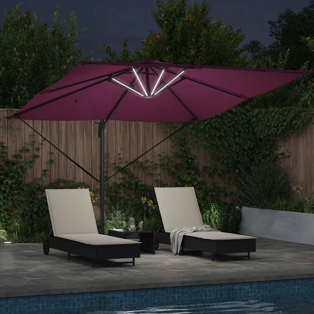 Ombrellone Rosso Bordeaux 286 x 284 x 270 cm 42003325