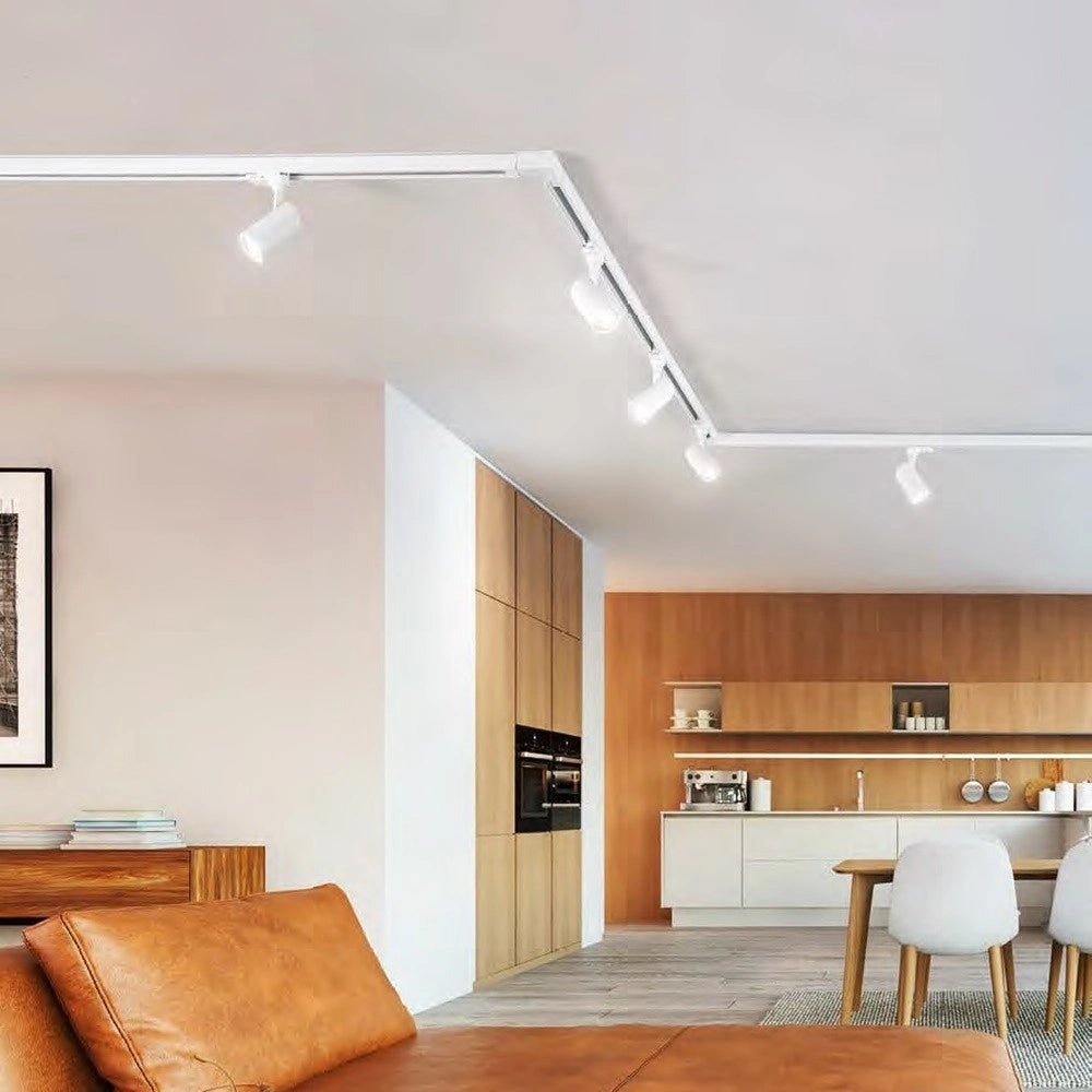 Faretto a binario led 25 watt cob bianco 24° 2750 lumen trifase bianco naturale