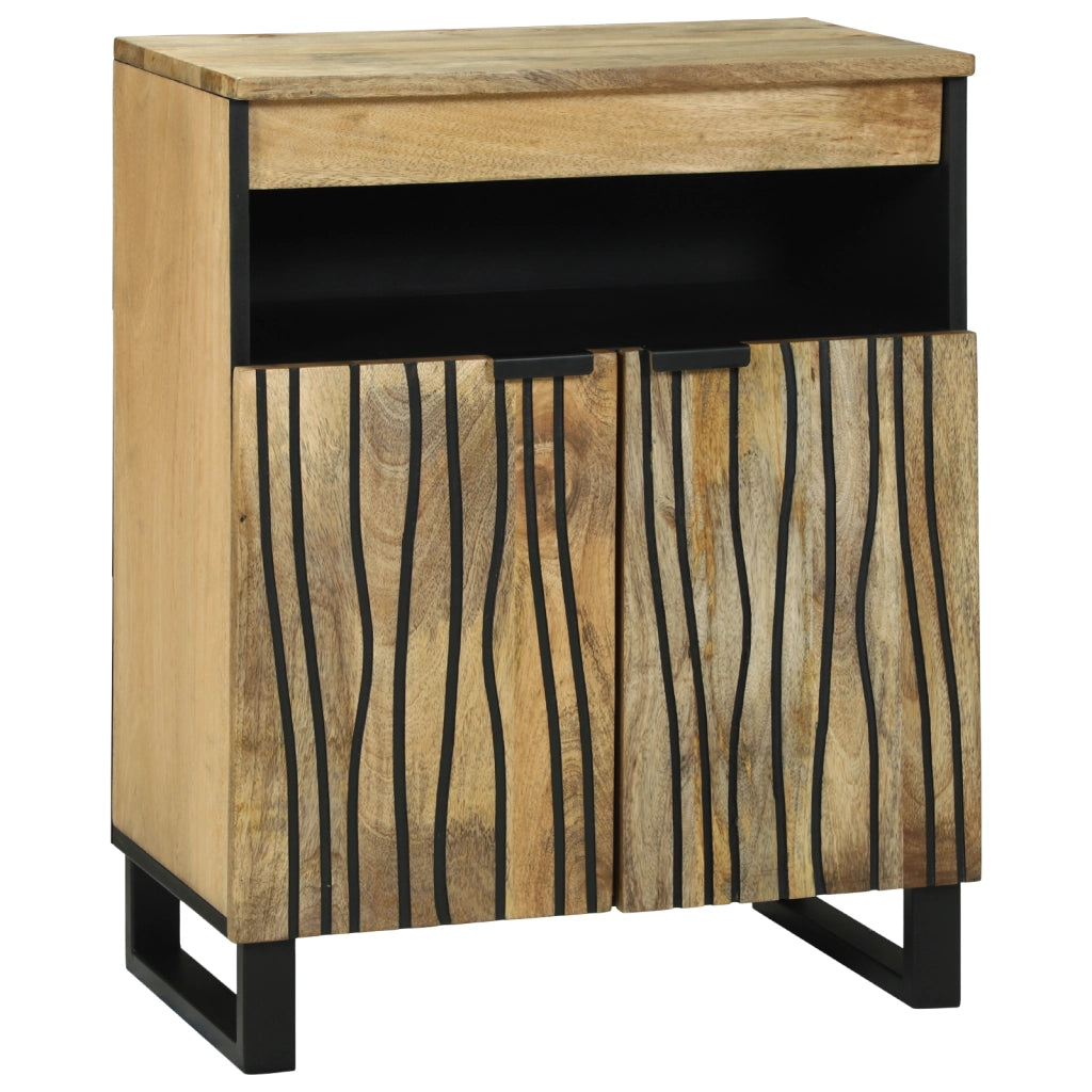 Mobile Bar 60x33.5x75 cm in Legno Massello di Mango
