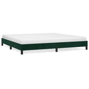 Letto matrimoniale | Letto per adulti | Giroletto senza Materasso Verde Scuro 200x200 cm in Velluto