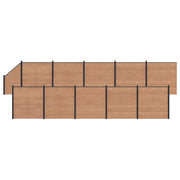 Pannello di Recinzione 11 pcs WPC e Alluminio Marrone 3429393