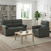 Set di divani 2 pz Grigio Scuro Tessuto 3424858