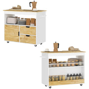 Carrello da cucina con ante e cassetti ¨C zephmum ¨C Bianco