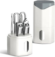 Set di 6 taglierini unghie, strumenti di manicure professionale, taglierino unghie e unghie dei piedi, set di cura dei piedi con valigetta, adatto come regalo per uomini e donne