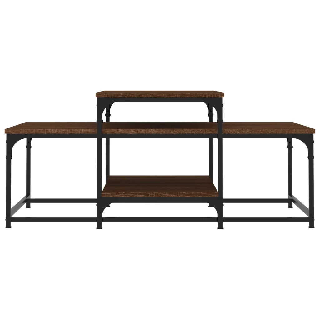 Tavolino Salotto Rovere Marrone 102x60x45cm Legno Multistrato 835318
