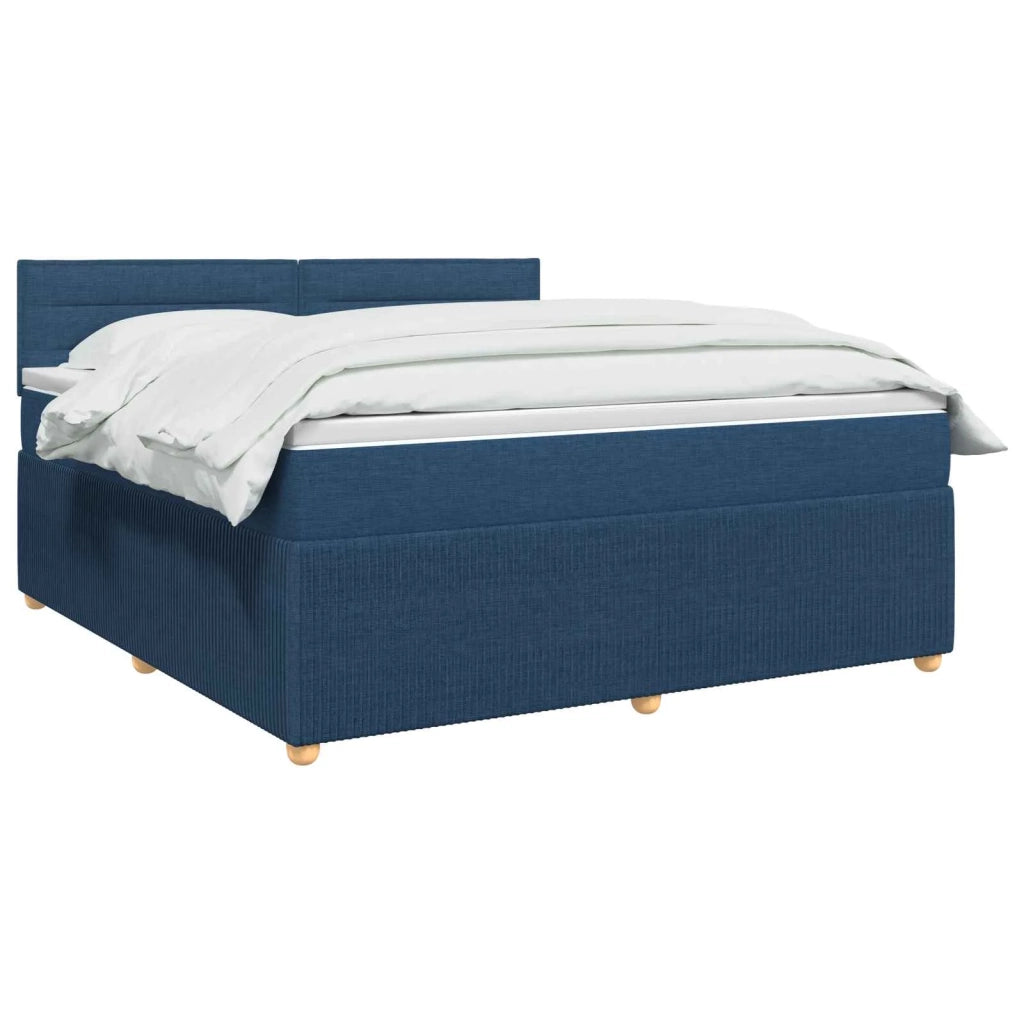 Letto box spring con materasso Blu 180 x 200 cm Tessuto 3451523