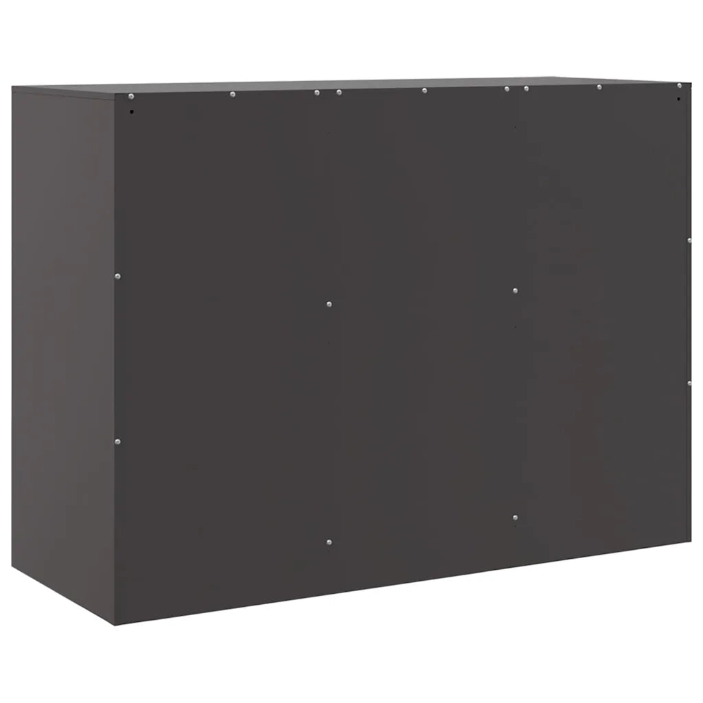 Credenza Nera 99x39x73 cm in Acciaio