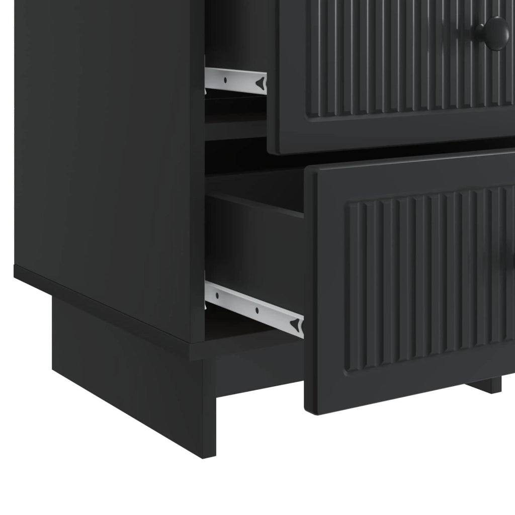 Armadio da Notte Nero 43 x 41 x 66,5 cm Legno ingegnerizzato 893866