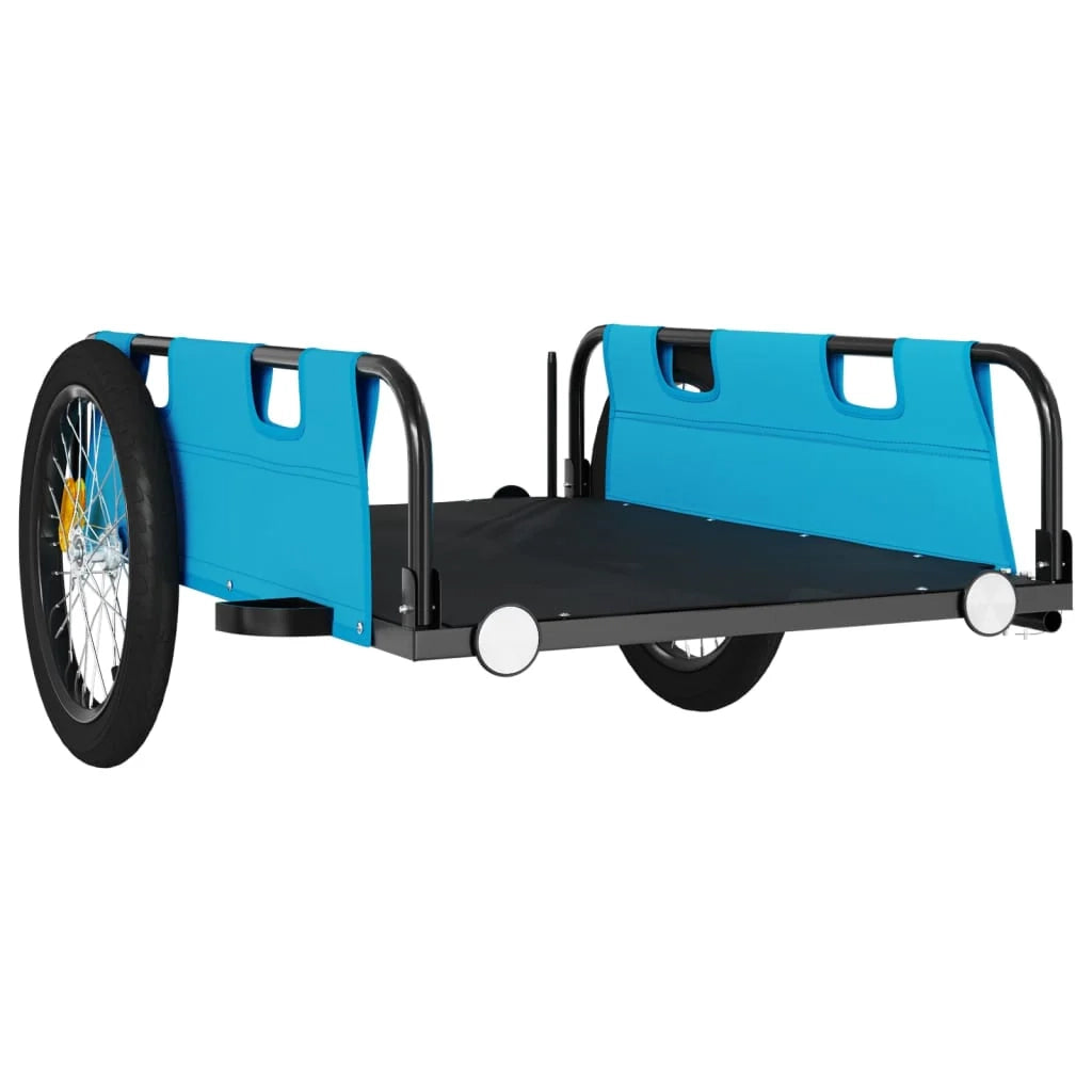 Rimorchio per trasporto biciclette tessuto Oxford ferro blu 02_0044394