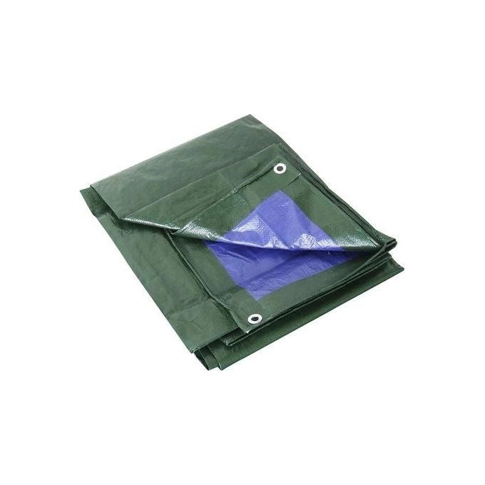 Prestige 300151 Telone Occhiellato PVC Doppia Laminazione 100 gr-mq Antistrappo Impermeabile UV 3x4 m colore Verde Blu