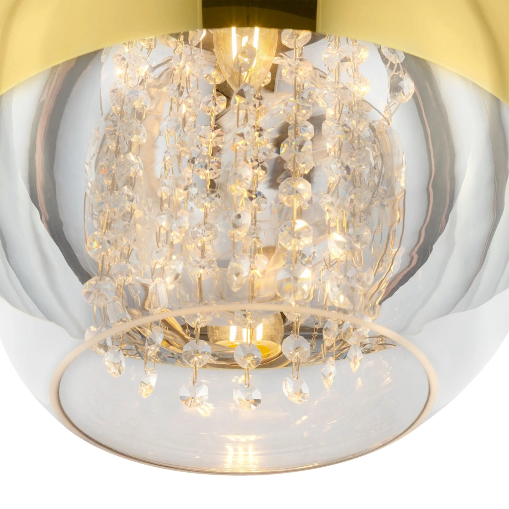 Maytoni Lampadario moderno Fermi 1 luce E27 oro metallo vetro