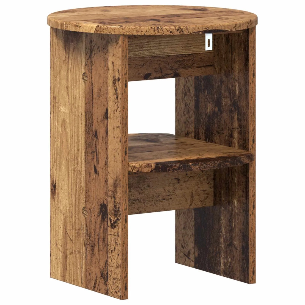 Mobile laterale Legno vecchio Ø40 x 50 cm Legno ingegnerizzato