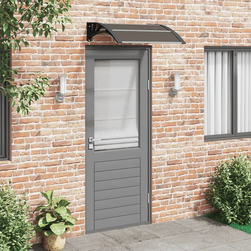 Pensilina per porta nera 80x75 cm in policarbonato CFW7594864