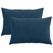 Federa 2 pcs ALMELO Blu navy 50 x 75 cm corduroy 915125