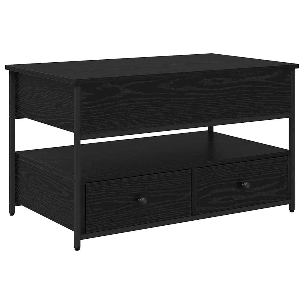 Tavolino da salotto | Tavolino da caff¨¨ | Tavolino da Soggiorno con cassetto Rovere Nero 85 x 50 x 50 cm
